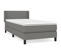 Molle insacchettate Testiera regolabile Grigio scuro 100x200 cm