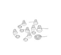 Molle metalliche Piastra di contatto a molla di conversione positiva negativa batteria AAA da 5 pezzi Batteria AA Bobina di filo di nichel Molla conica Molle metalliche (Size : 5pcs, Color : 8X18-B