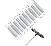 Molle per Trampolino 10 Pezzi 3,43 "- 7" Molle di Ricambio in Acciaio Inossidabile per Impieghi Gravosi con Gancio A T, One Color, 17.8cm