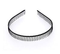 mollensiuer Cerchietto per capelli unisex, in metallo, 6 pezzi, colore: nero, accessorio per donne e uomini