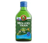 Mollers Olio di fegato di merluzzo norvegese in liquido, sapore di frutta, pe...