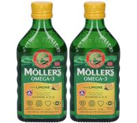 Moller's Omega 3 Olio di Fegato di Merluzzo Set da 2 2x250 ml Olio