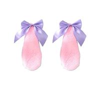 Molletta Capelli Kawaii Donne Girls Capelli Clip Clip carino coniglio coniglietto peluche Lop orecchie for forcella caramelle colore nastro bowknot lolita cosplay accessori for capelli Accessori Capel