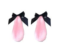 Molletta Capelli Kawaii Donne Girls Capelli Clip Clip carino coniglio coniglietto peluche Lop orecchie for forcella caramelle colore nastro bowknot lolita cosplay accessori for capelli Accessori Capel