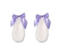 Molletta Capelli Kawaii Donne Girls Capelli Clip Clip carino coniglio coniglietto peluche Lop orecchie for forcella caramelle colore nastro bowknot lolita cosplay accessori for capelli Accessori Capel