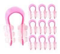 Molletta Modellante Naso Rosa in Silicone e Plastica, 10 Pezzi | Naso Largo e Punta Cadente, Uso Domestico o Durante la Lettura, Finitura Delicata Antiscivolo