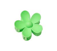 Molletta per capelli a forma di fiore, 7 cm, tinta unita, satinata, per donne e ragazze, forcina per capelli, a forma di squalo, accessorio per capelli (verde erba)