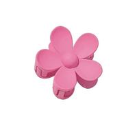 Molletta per capelli a forma di fiore, 7 cm, tinta unita, satinata, per donne e ragazze, forcina per capelli, a forma di squalo, accessori per capelli (rosso rosa)