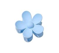 Molletta per capelli a forma di fiore, 7 cm, tinta unita, satinata, per donne e ragazze, forcina per capelli, a forma di squalo, accessorio per capelli (azzurro)