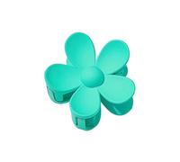 Molletta per capelli a forma di fiore, 7 cm, tinta unita, satinata, per donne e ragazze, forcina per capelli, a forma di squalo, accessori per capelli (verde)