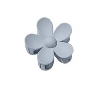 Molletta per capelli a forma di fiore, 7 cm, tinta unita, satinata, per donne e ragazze, forcina per capelli, a forma di squalo, accessori per capelli (grigio chiaro)