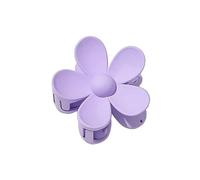 Molletta per capelli a forma di fiore, 7 cm, tinta unita, satinata, per donne e ragazze, forcina per capelli, a forma di squalo, accessori per capelli (viola chiaro)
