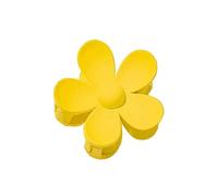 Molletta per capelli a forma di fiore, 7 cm, tinta unita, satinata, per donne e ragazze, forcina per capelli, a forma di squalo, accessori per capelli (giallo)