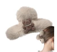 Molletta per capelli a forma di orso di peluche, grande fermaglio per