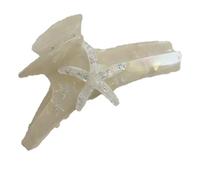 Molletta per capelli a forma di stella marina, graziosa clip per capelli a forma di oceano, clip per capelli in acetato per ragazze, piccola molletta per capelli da donna (sirena)