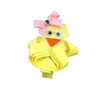 Molletta per capelli a tema pasquale, a forma di pollo/coniglietti, in tessuto, per bambini, festival, decorazione per capelli