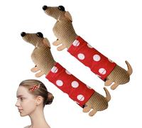 Molletta per capelli bassotto, fermaglio per capelli con salsiccia,Set di 2 clip per frangia laterale | clip con frangia laterale, adorabile clip con artiglio per cani, elegante 10 cm per donne, adole