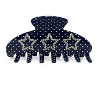 Molletta per capelli da donna in acetato da 10,4 cm, confezione singola o da 2 mix & match, stella nera, plaid bianco e nero, accessorio per capelli a quadri rossi e bianchi, per uso quotidiano