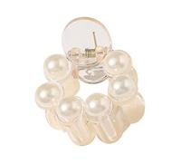 Molletta per capelli in plastica con perle, per donne e ragazze, accessorio per parrucchiere, color champagne, tipo 10, stile 18