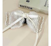 Molletta per capelli multistrato in rete di perle, fermagli per capelli spessi in chiffon, per ragazze e donne