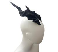 Molletta per capelli versatile a forma di corno di Halloween, clip piatta per Halloween, forcina per capelli scura elegante per cosplay