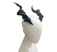 Molletta per capelli versatile a forma di corno di Halloween, clip piatta per Halloween, forcina per capelli scura elegante per cosplay