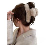 Mollette a artiglio, Confezione da 3 fermagli for capelli, copricapo multicolore in peluche Winter Love