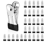 Mollette Acciaio Inox,30PCS Mollette Bucato Antisegno,Mollette Senza Tracce,Multifunzionali Mollette per Bucato per Calze,Scarpe,Asciugamani,Sigillatura Alimentare,Foto,Sigillatura Di Alimenti