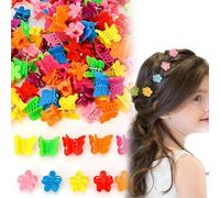 Mollette Capelli Bambine, 100 Pezzi Piccoli Pinze Per Capelli per Bambini, Mini Clip Capelli Donna alla Moda, Fermagli per Capelli Fiore, Adatto Per Ragazze e Donna