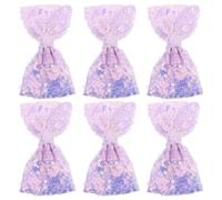 Mollette Chioma Bambina Fiocco 6 Pezzi in Ferro e Tessuto Rosa | Effetto Sparkling, Grip Sicura Antiscivolo, Adatte per Shower e Feste di Compleanno