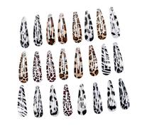 Mollette Chioma Donna Leopardate 24 Pezzi in Lega, Fermagli Clip | Leggere e Lisce, Design Semplice a Scatto, per Frangia, Chioma Fini, Routine e Feste Stile Casuale