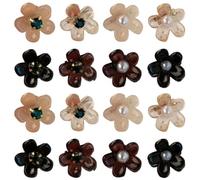 Mollette Chioma Fiore Piccole 16 Pezzi in Plastica per Bambine | Accessori a Forma di Fiore, per Compleanno e Foto, Decorano Grazia i Chioma delle Ragazze
