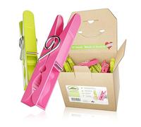 Mollette da bucato, 50 Pezzi, in plastica, con Molla Esterna Stabile