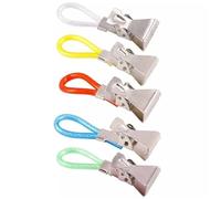 Mollette da bucato colorate in acciaio inossidabile 100 pezzi for appendere asciugamani, cucina, bagno(Red)