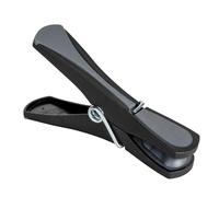 Mollette da bucato mod. Bolt set da 24 pezzi extra lunghe 8 cm apertura alare 4 cm rivestimento antiscivolo in gomma riciclata nero dimensioni 8 x 4 x 1,7 cm
