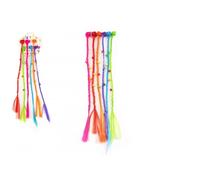 Mollette e pinzette per capelli con treccine colorate, 30 cm, 6 pz