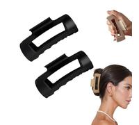 Mollette elastiche morbide alla moda a forma di squalo, antiscivolo, per donne, flessibili e infrangibili, per capelli spessi/sottili, comoda finitura opaca per uno styling tutto il giorno (nero* 2