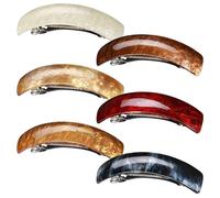 Mollette grandi per capelli spessi 6 pezzi Mollette per capelli in acrilico retrò Eleganti clip automatiche francesi per donne e ragazze 6 colori