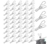 Mollette, Mollette Acciaio Inox, 60 Pezzi Mollette Clip Mollette Bucato Piccola Clip Mollette in Acciaio Inox per Biancheria da Letto, Asciugamani, Calze, Cartolina, Foto, Chiusura per Snack