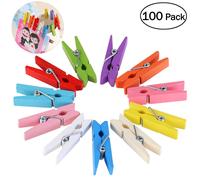 Mollette OUNONA 100 pezzi 3,5 cm in legno con mollette per decorazioni fai-da-te