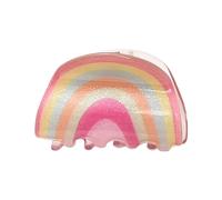 Mollette per capelli a scacchi, in acrilico, con stampa scozzese, grandi artigli per capelli a tartaruga, accessori per capelli per ragazze (arcobaleno)