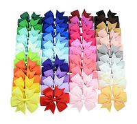 Mollette per Capelli Bambina Fermagli Capelli Clip Cozywind Set da 40 Pezzi Arcobaleno Grosgrain Accessori per Capelli Bambina