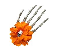 Mollette per capelli con teschio punk rock con, red, B | Mollette per capelli con teschio punk rock per donne e ragazze, feste, cosplay, accessori Halloween,