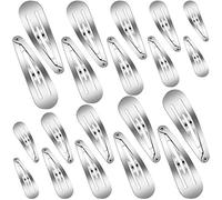 Mollette per capelli in metallo antiscivolo, 40 pezzi, per ragazze e donne, accessori per capelli da 3,5 pollici, 7,8 cm, 6,5 cm, 5,8 cm, 5,8 cm, 5,5 cm, 5 cm, diverse misure (argento)