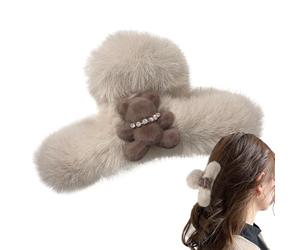 Mollette per capelli in peluche, forcine per capelli a forma di orso