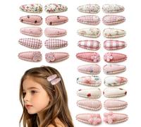 Mollette per Capelli Neonata Femminile, 30pz Mini Mollettine Rosa, Accessori Capelli Bambina, Fermagli per Capelli Sottili, Frange e Lati