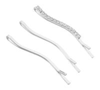 Mollette per Chioma con Pietre Brillanti, Eleganti, in Lega, Argento | Stile Ispirato a Moda Giapponese e Coreana, Applicazione Pratica, per Uso Quotidiano, Rifinisce le Ciocche Laterali