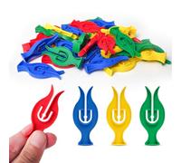 Mollette per filo per bucato resistenti bastoncini di plastica resistenti per indumenti pesanti bastoncini di spinta senza primavera ideali per tempeste e uragani | Confezione da 50