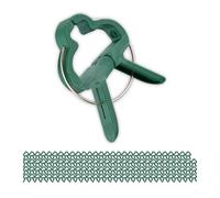 Relaxdays Mollette per Orchidee, Set da 120, Clip per Piante Rampicanti, LxP 4,5x6 cm, Ganci a Pinza per Pomodori, Verde, Ferro, 1 x 4.5 x 6 cm