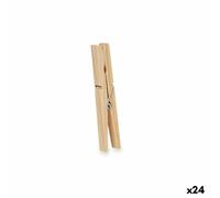 Mollette per Panni Legno 13 x 24 x 3 cm 12 x 24 x 3 cm 1,2 x 9 x 9 cm Set 24